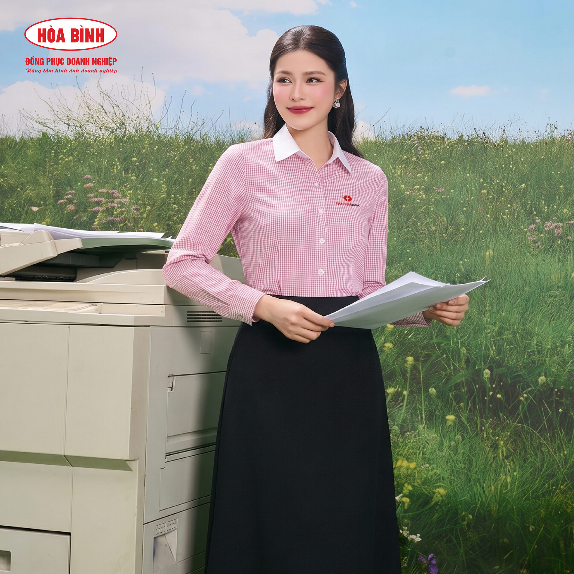 Áo sơ mi nữ tay phồng – Vải Lụa Mango - ảnh 2